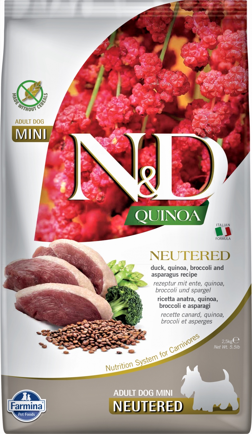 Farmina N&D Quinoa Neutered Mini Adult Duck 2.5kg