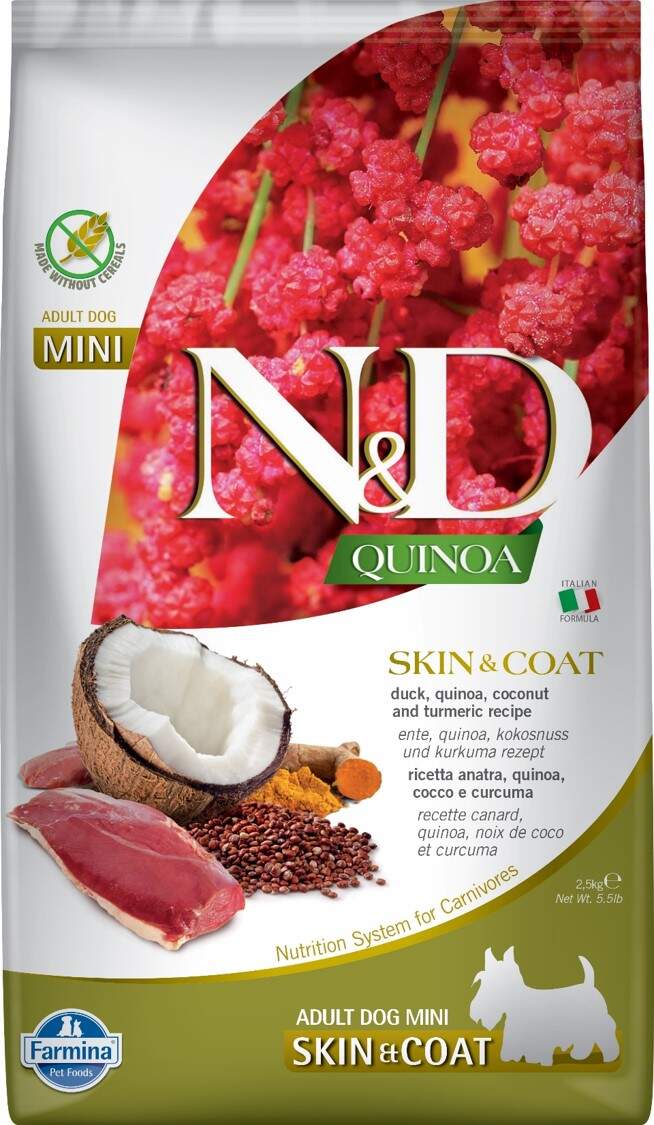 Farmina N&D Quinoa Skin & Coat Mini Adult Duck 2.5kg