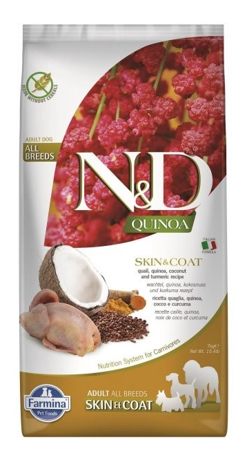 Farmina N&D Quinoa Skin & Coat All Breeds Adult Quail 7kg