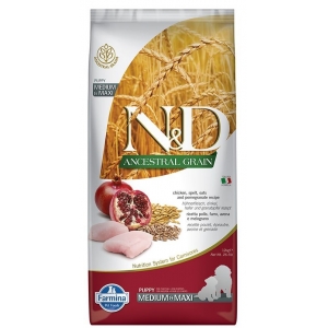 Farmina N&D Ancestral Grain Medium & Maxi Puppy Chicken 12kg