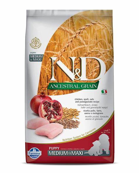 Farmina N&D Ancestral Grain Medium & Maxi Puppy Chicken 2.5kg