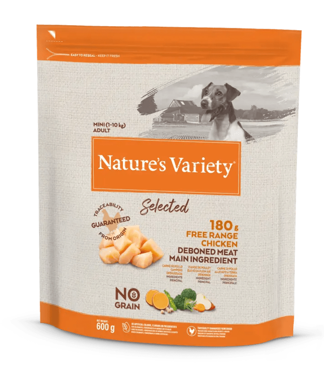 Nature s Variety Dog Mini Adult Selected No Grain Free range Chicken 600 g