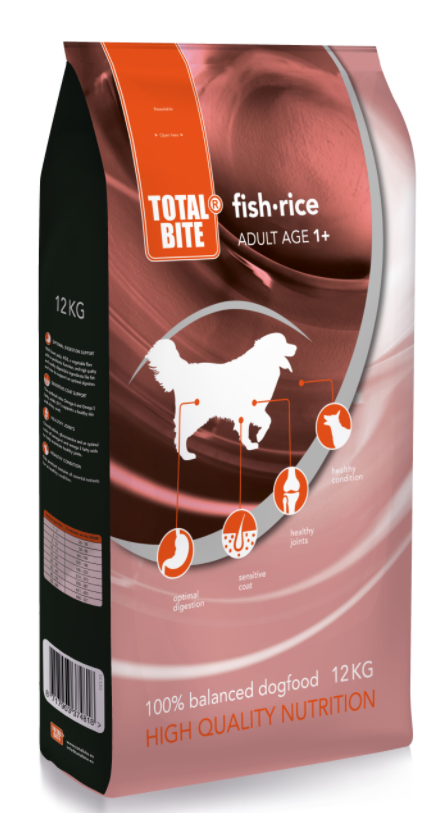 Total Bite Fish & Rice koeratoit  12kg