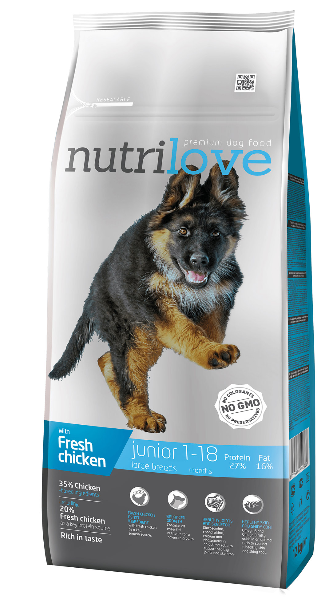 Nutrilove junior L fresh chicken 12 kg