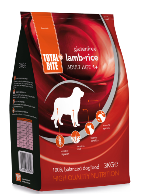 Total Bite Lamb & Rice gluteenivaba koeratoit 3kg