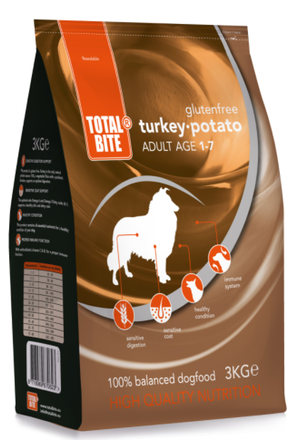 Total Bite Dog Turkey & Potato 3kg