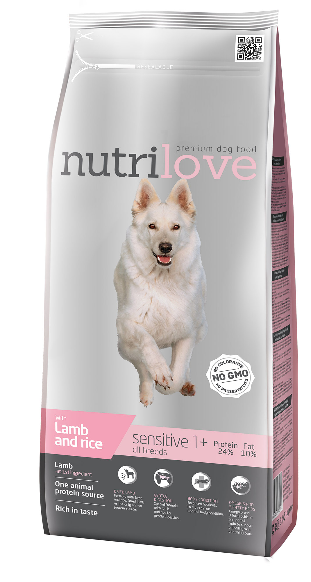 Nutrilove sensitive lamb&rice 3 kg