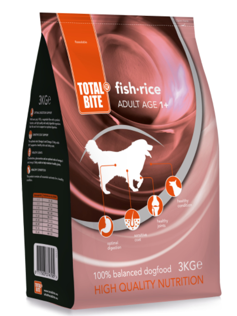 Total Bite Dog Fish & Rice 3 kg