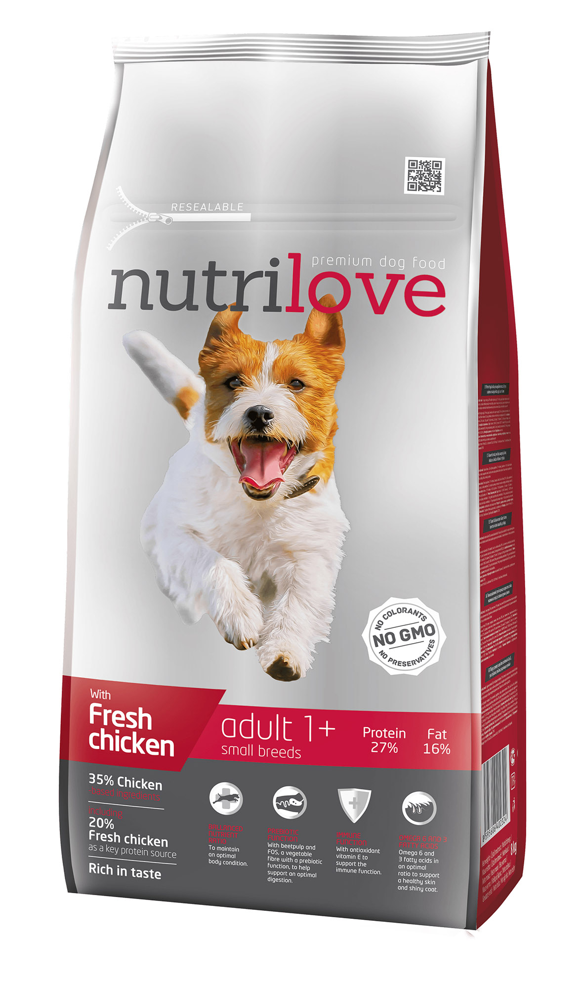 Nutrilove koeratoit adult small fresh chicken 8 kg