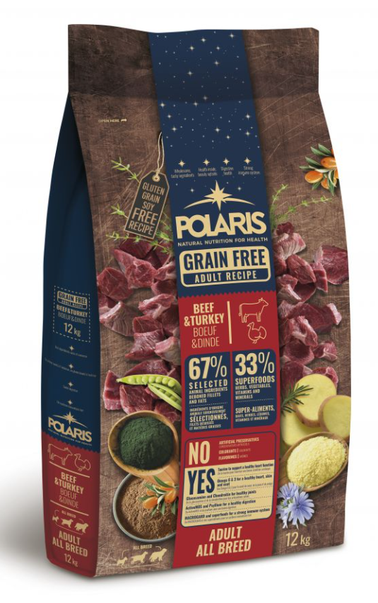 Polaris grainfree adult  beef&turkey 12kg