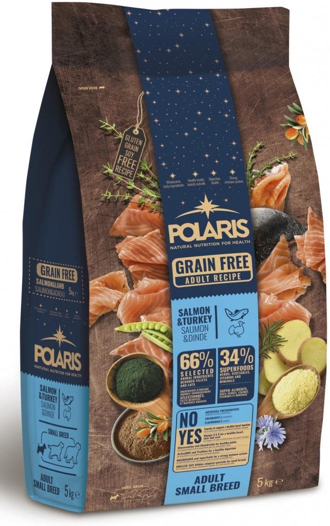 Polaris grainfree salmon&turkey adult small breeds 5kg