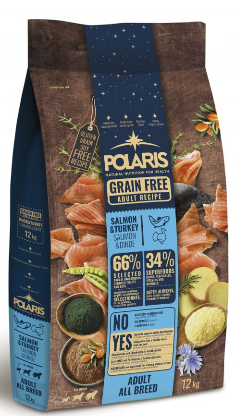 Polaris grainfree adult salmon&turkey 12kg