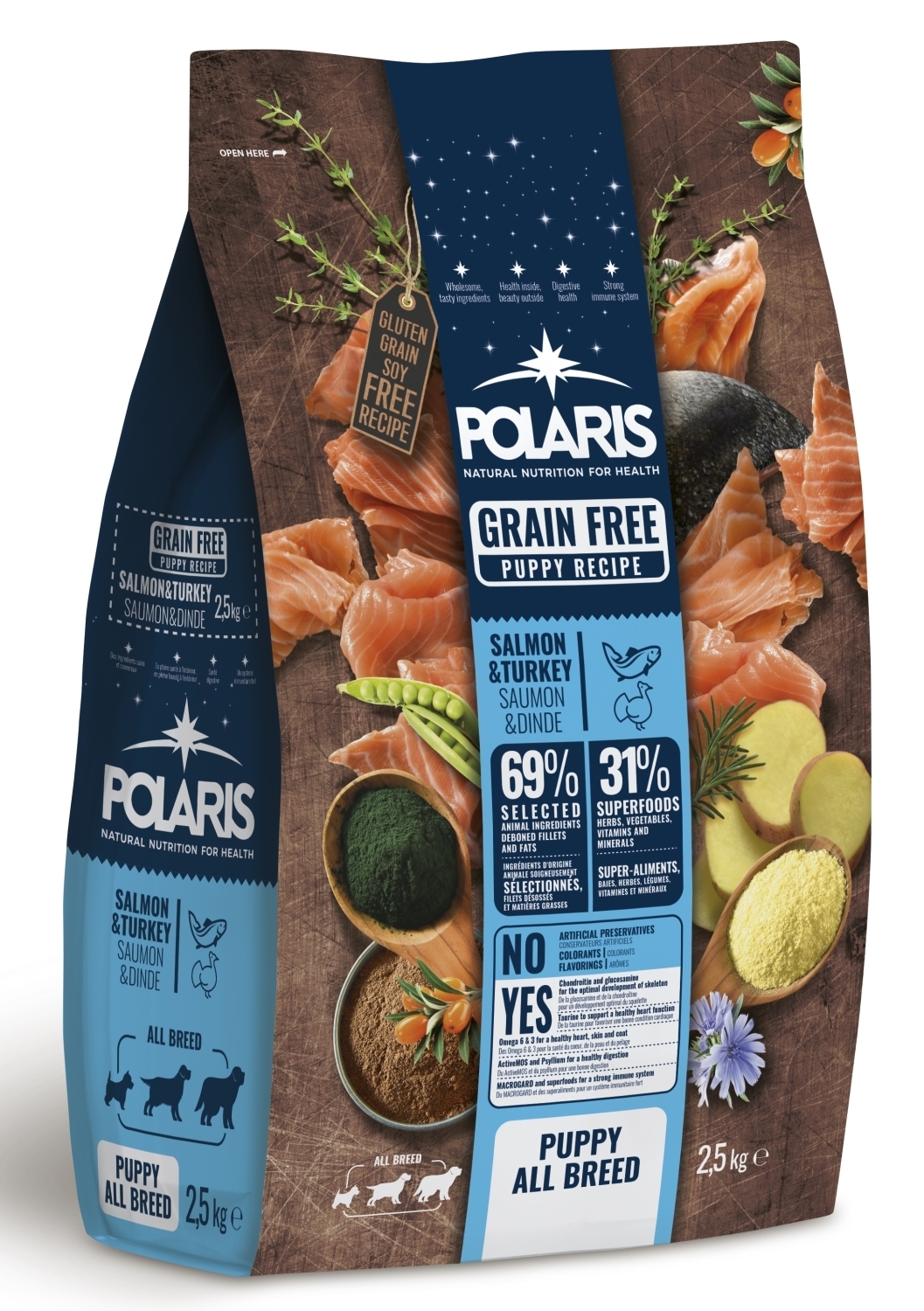 Polaris grainfree puppy salmon&turkey  2,5kg