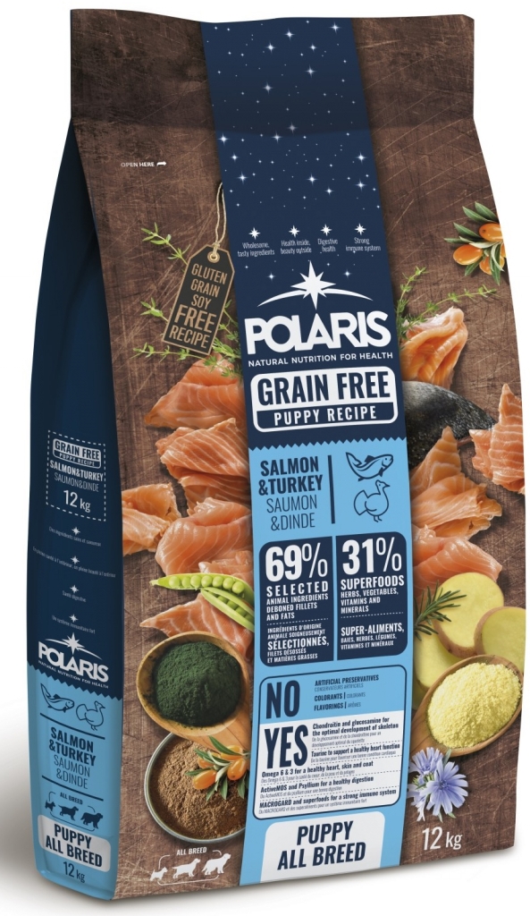 Polaris grainfree puppy salmon&turkey  12kg