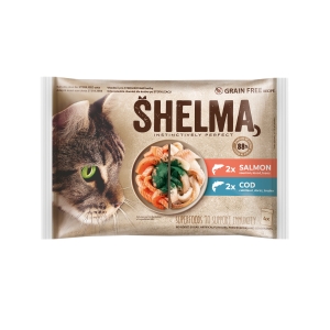 Shelma fish selection, salmon fillets, cod fillets with spirulina in sauce 4x85g