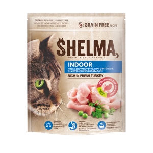 Shelma For indoor cats rich in fresh turkey 750g