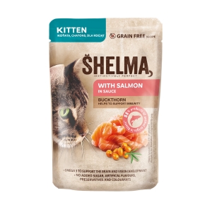 Shelma Kitten, Salmon Fillets and Buckthorn in sauce 28x85g