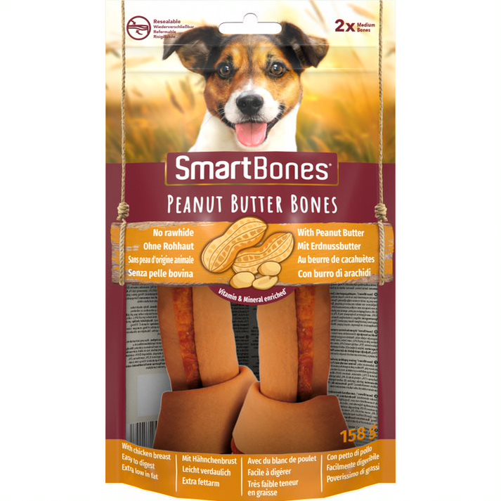 SmartBones Peanut Butter Medium 2tk (158g)