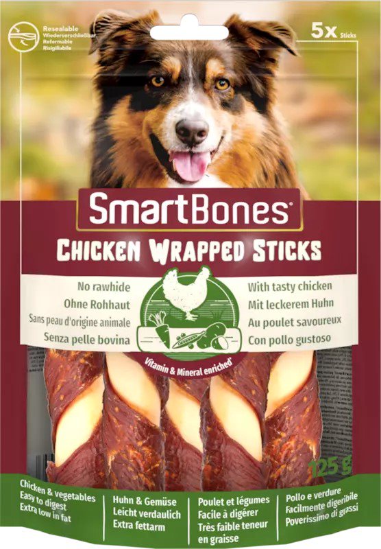 SmartBones Chicken Wrapped Sticks 14cm/5tk, 125g