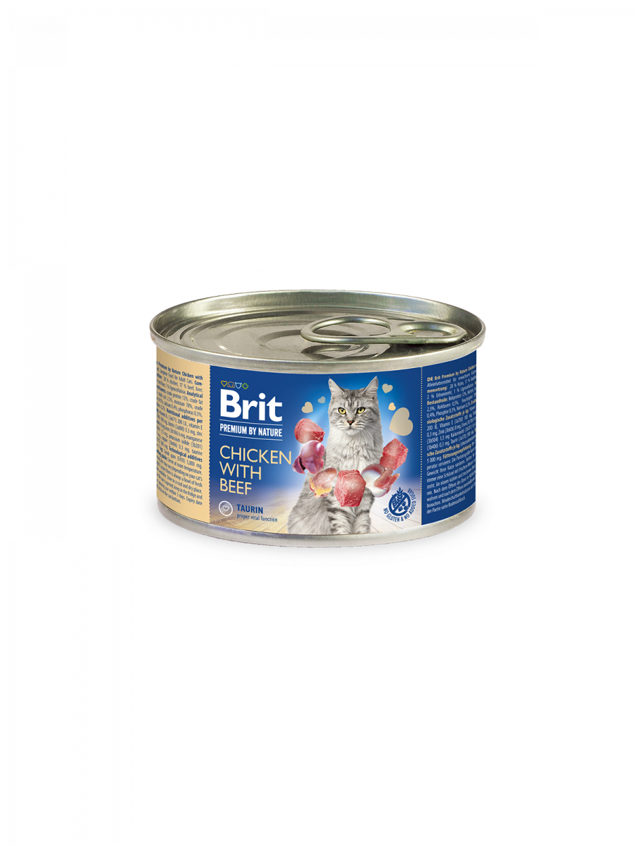 Brit Premium by Nature Chicken with Beef konserv kassidele 200g