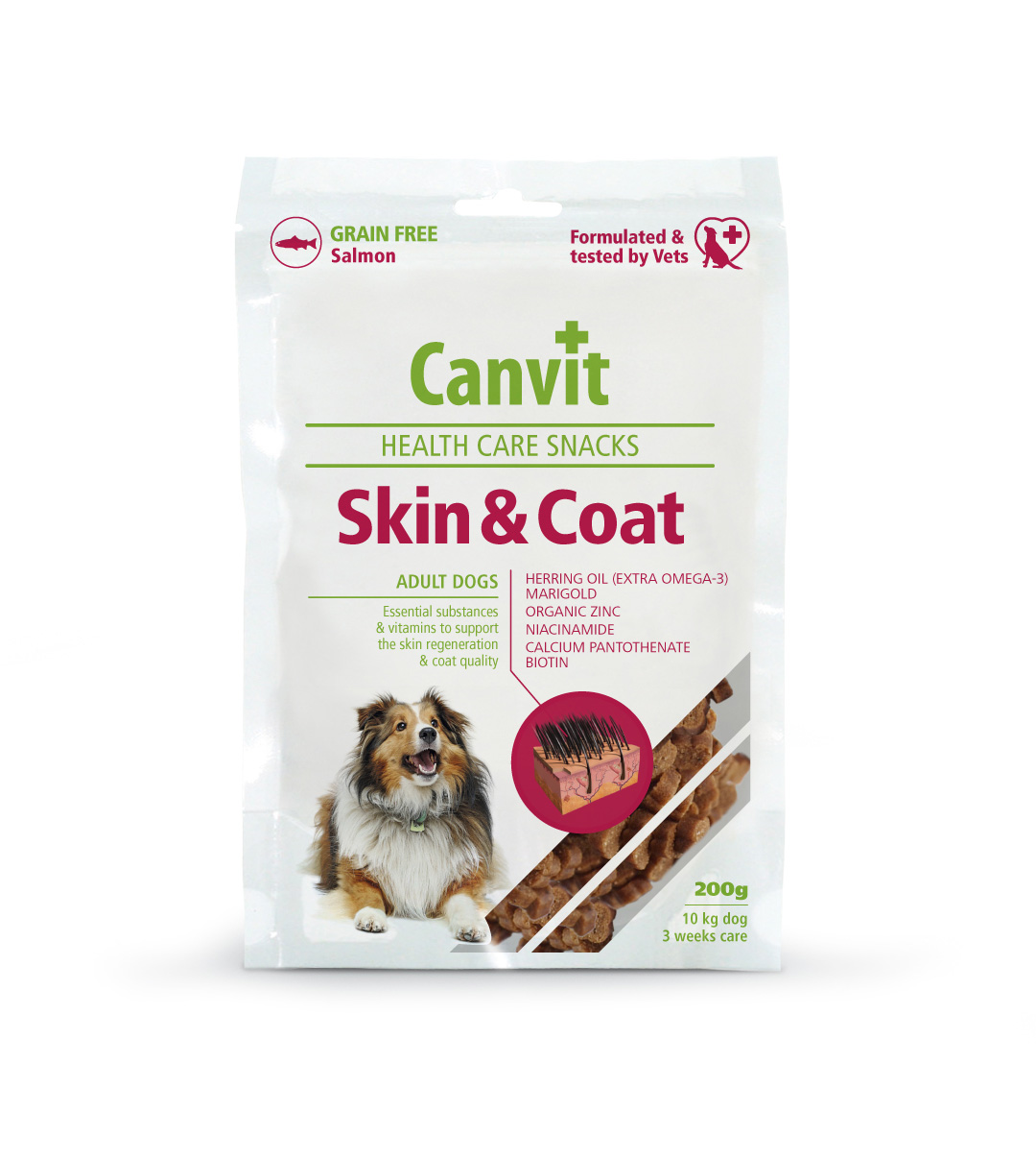 Canvit snack Skin & Coat närimismaius koerale 200g