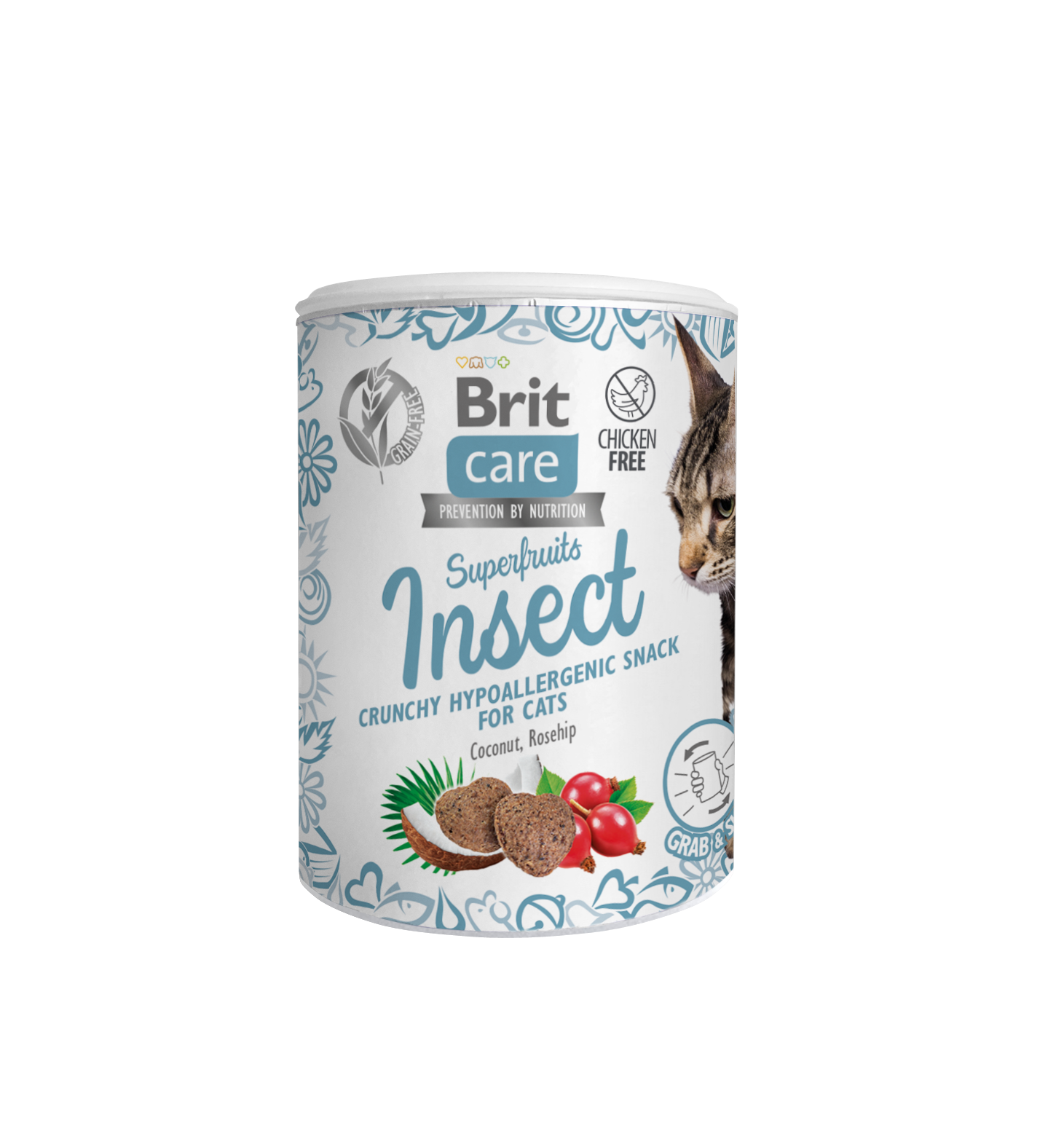 Brit Care Cat Snack SuperFruits Insect hüpoallergeenne kassimaius 100g