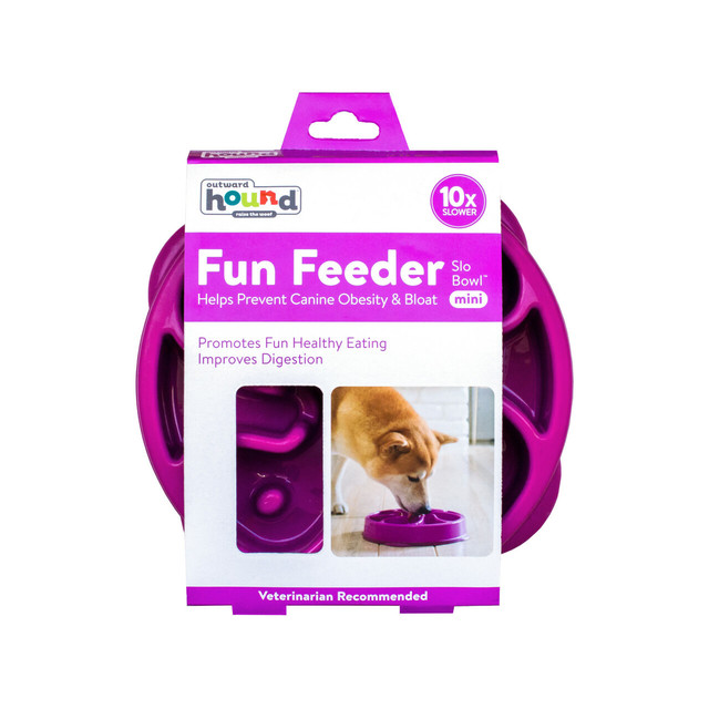 Outward Hound Fun Feeder kauss aeglaseks söötmiseks, S, roosa