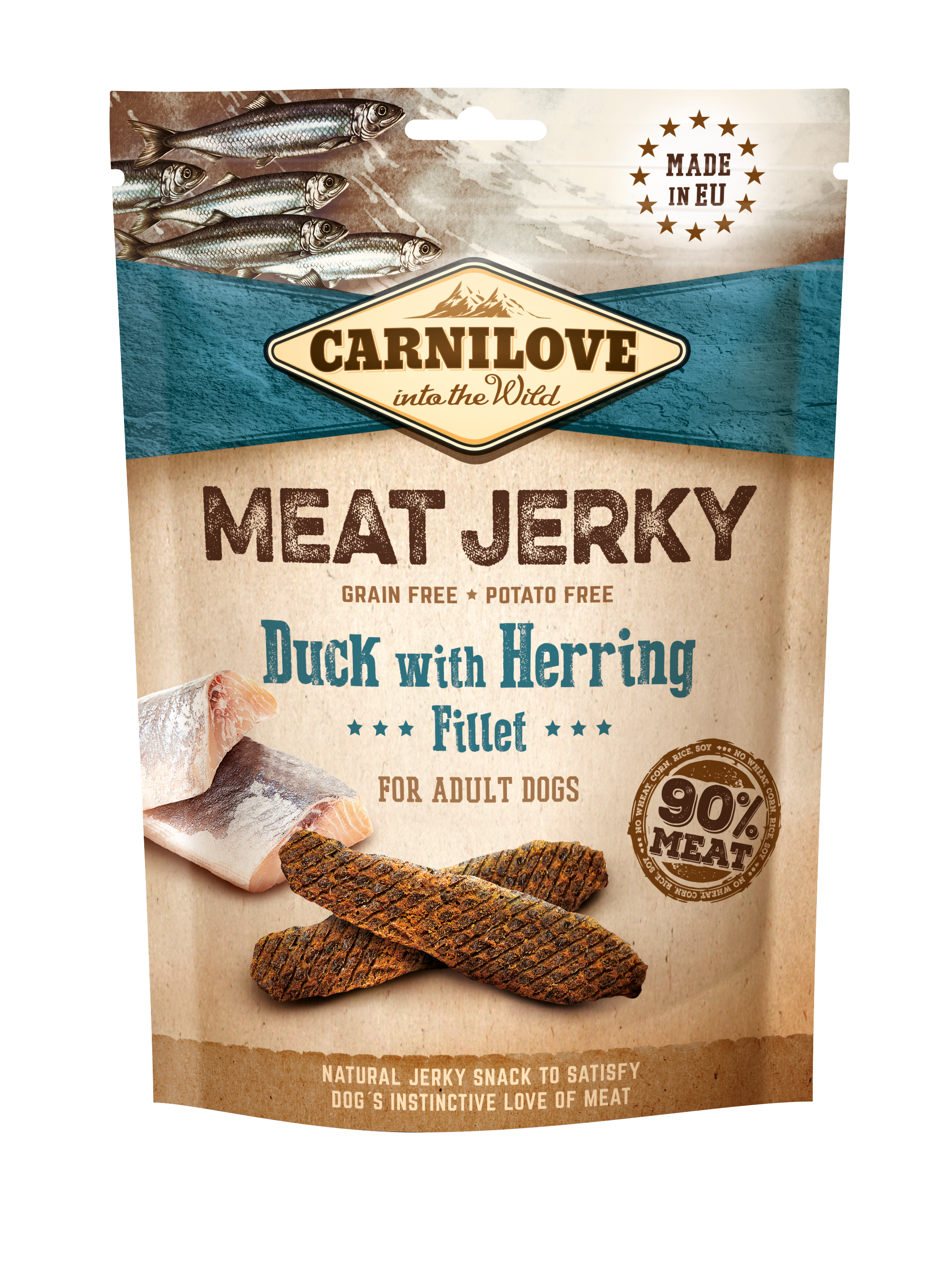 Carnilove Dog Jerky Duck with Herring maius koerale 100g