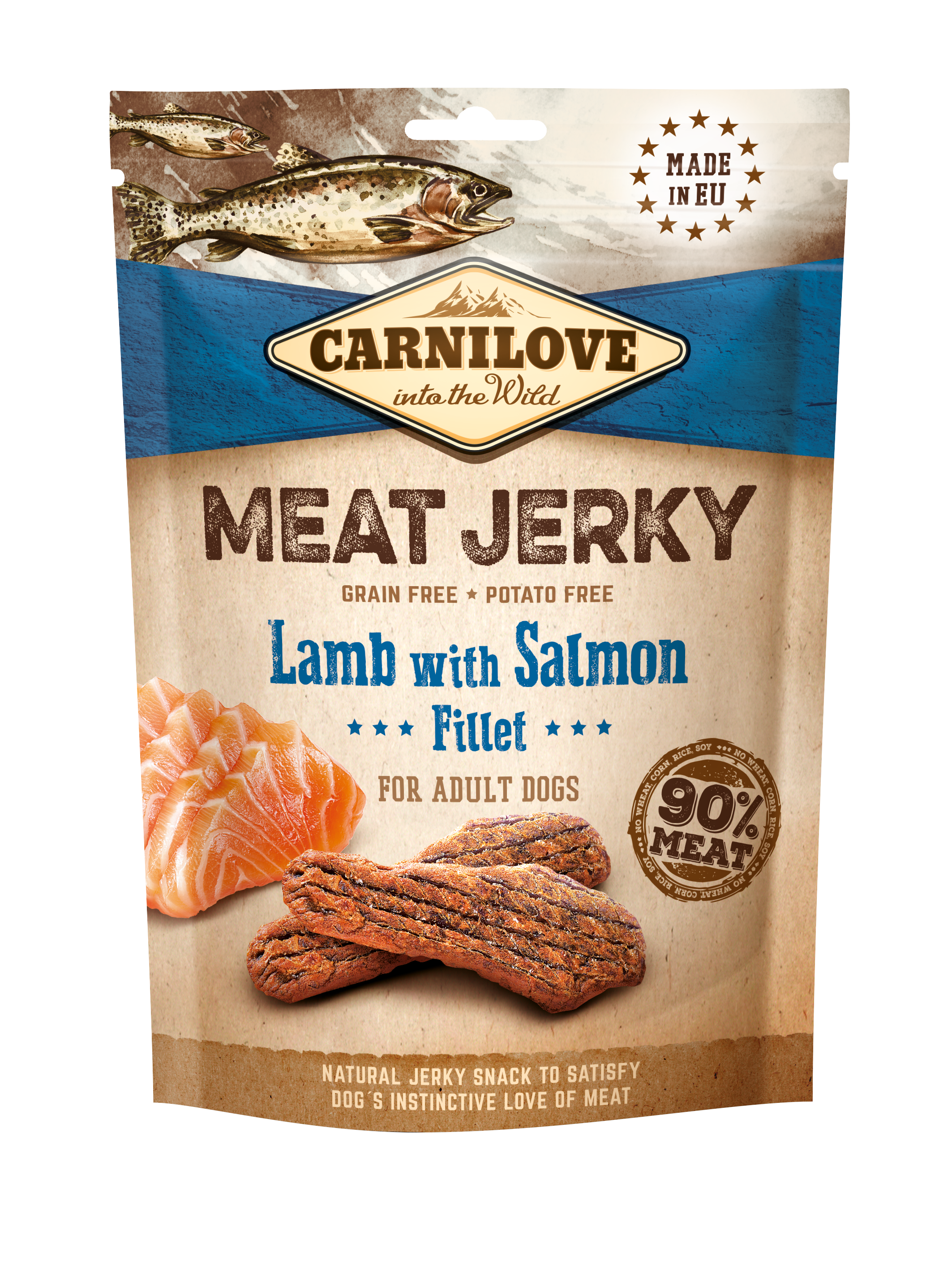 Carnilove Dog Jerky Lamb & Salmon maius koerale 100g