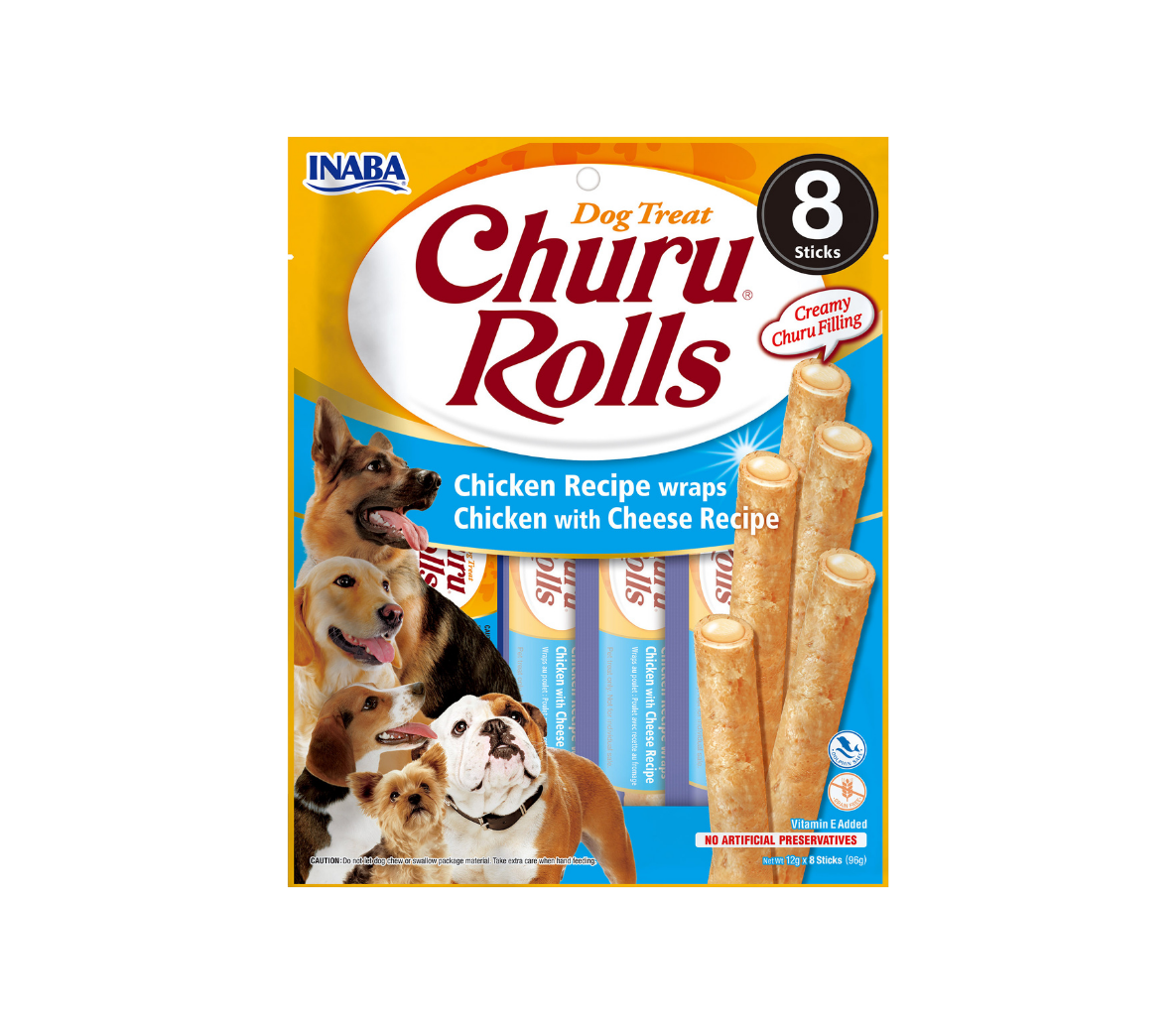 Churu Rolls koeramaius kana ja juustuga 8x12g