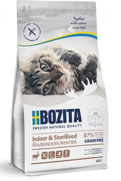 Bozita Indoor & Sterilised Grain Free with Reindeer 0.4 kg