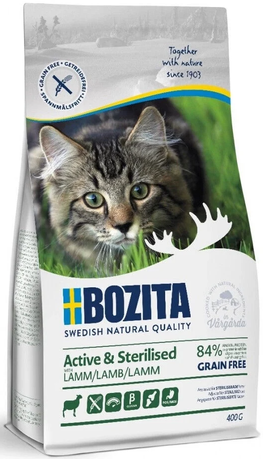 Bozita Cat Active & Sterilised Grain Free with Lamb 0.4 kg