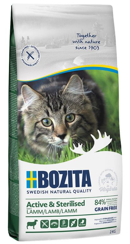 Bozita Cat Active & Sterilised Grain Free with Lamb 2 kg