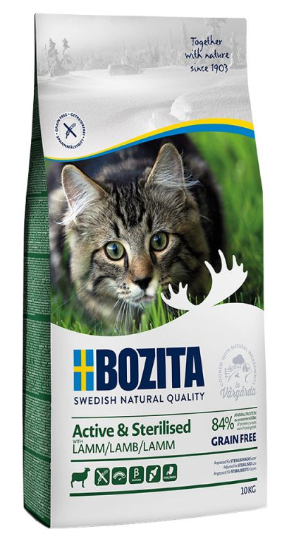 Bozita Cat Active & Sterilised Grain Free with Lamb 10 kg