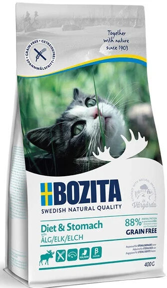 Bozita Cat Grain Free Diet & Stomach with Elk 0.4 kg