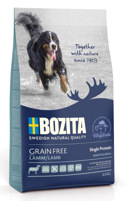 Bozita Grain Free Adult, Sensitive Singel Protein with Lamb 3,5kg