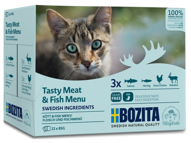 Bozita Multibox Meat&Fish in Sauce 12x85g