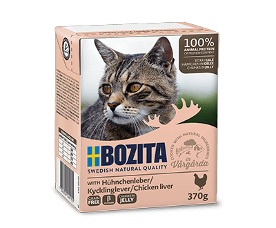 Bozita Cat, Chicken Liver Chunks in Jelly 6x370g