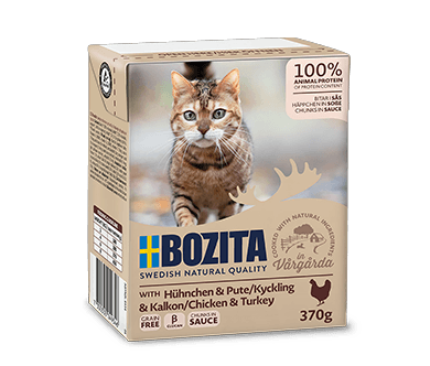 Bozita Cat, Chicken & Turkey Chunks in sauce 6x370g