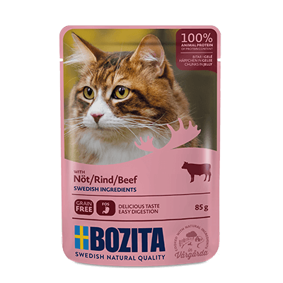 Bozita Cat, Beef Chunks in Jelly 12x85g