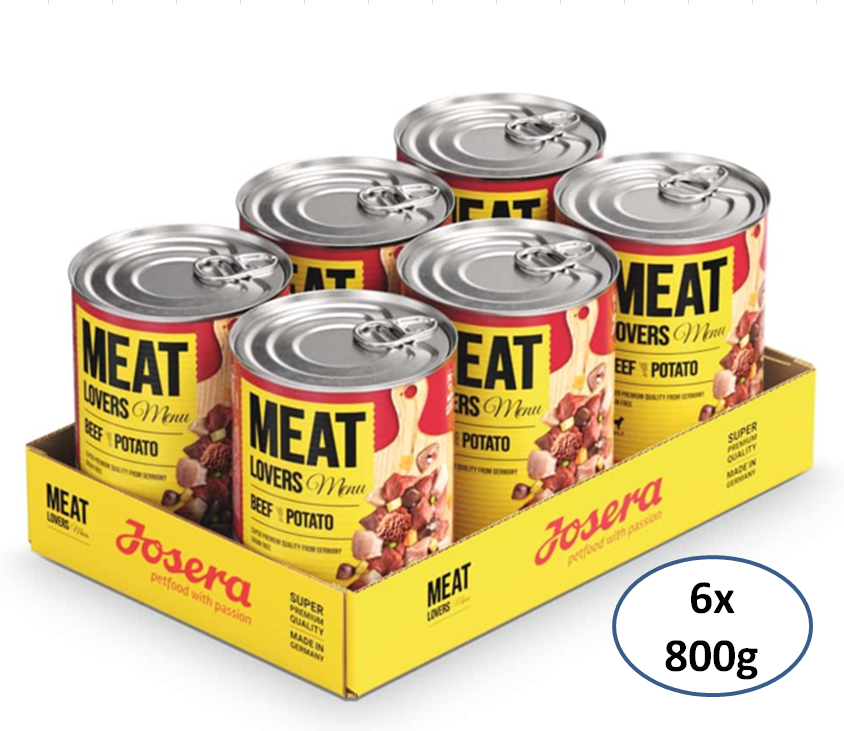 Josera Meat Lovers Menu, Beef & Potato 6x800g