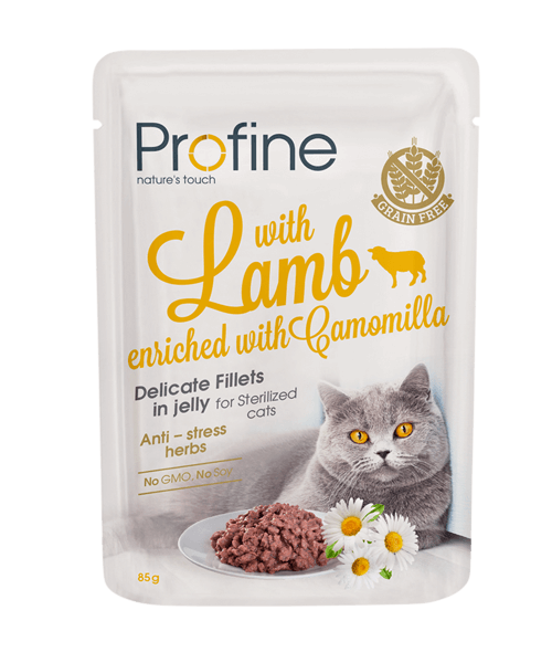 Profine Cat Pouch Lamb in Jelly märgtoit steriliseeritud kassidele 85g