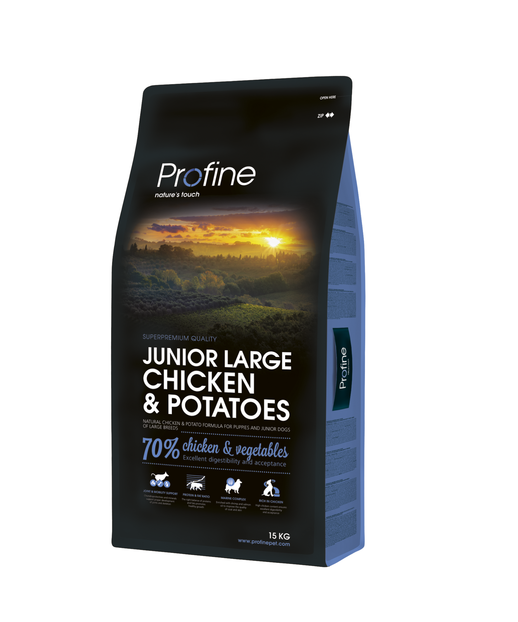 Profine Junior Large Chicken & Potatoes koeratoit 15 kg