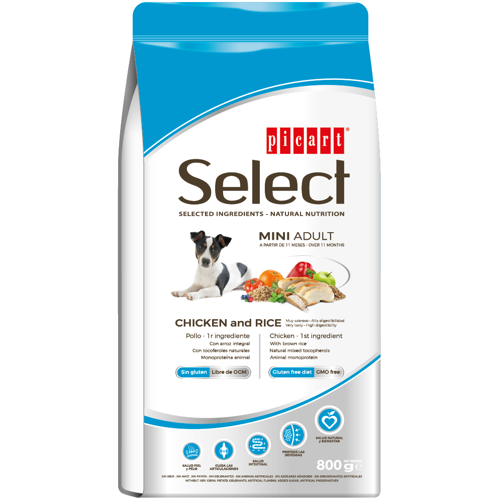 Select Mini Adult Chicken And Rice koeratoit 800g