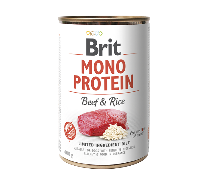 Brit Mono Protein Beef & Rice konserv koertele 400g