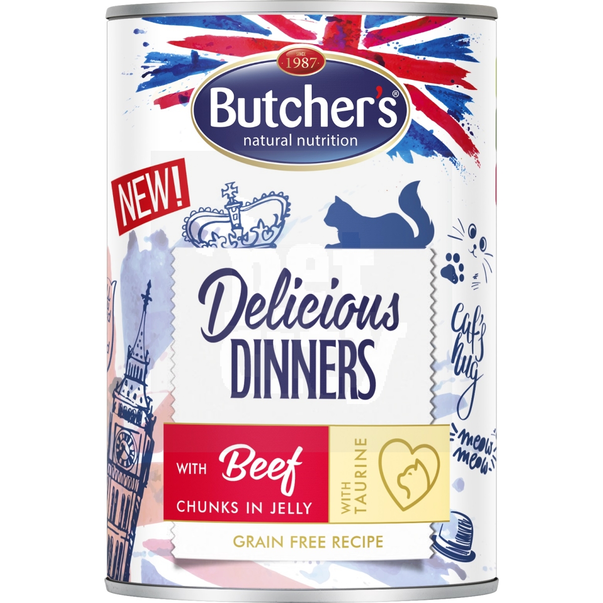 Butcher's kassi konserv Delicious Dinners veiselihatükkidega 400g