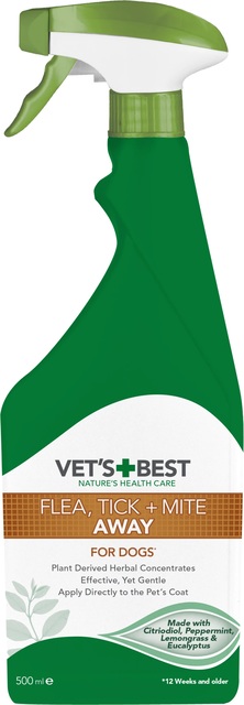 Vet's Best Natural kirbu- ja puugipeletaja koertele, 500 ml