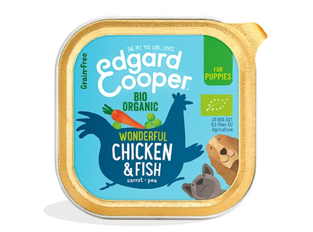 Edgard Cooper Organic konserv kutsikale, kana ja kalaga, 100g