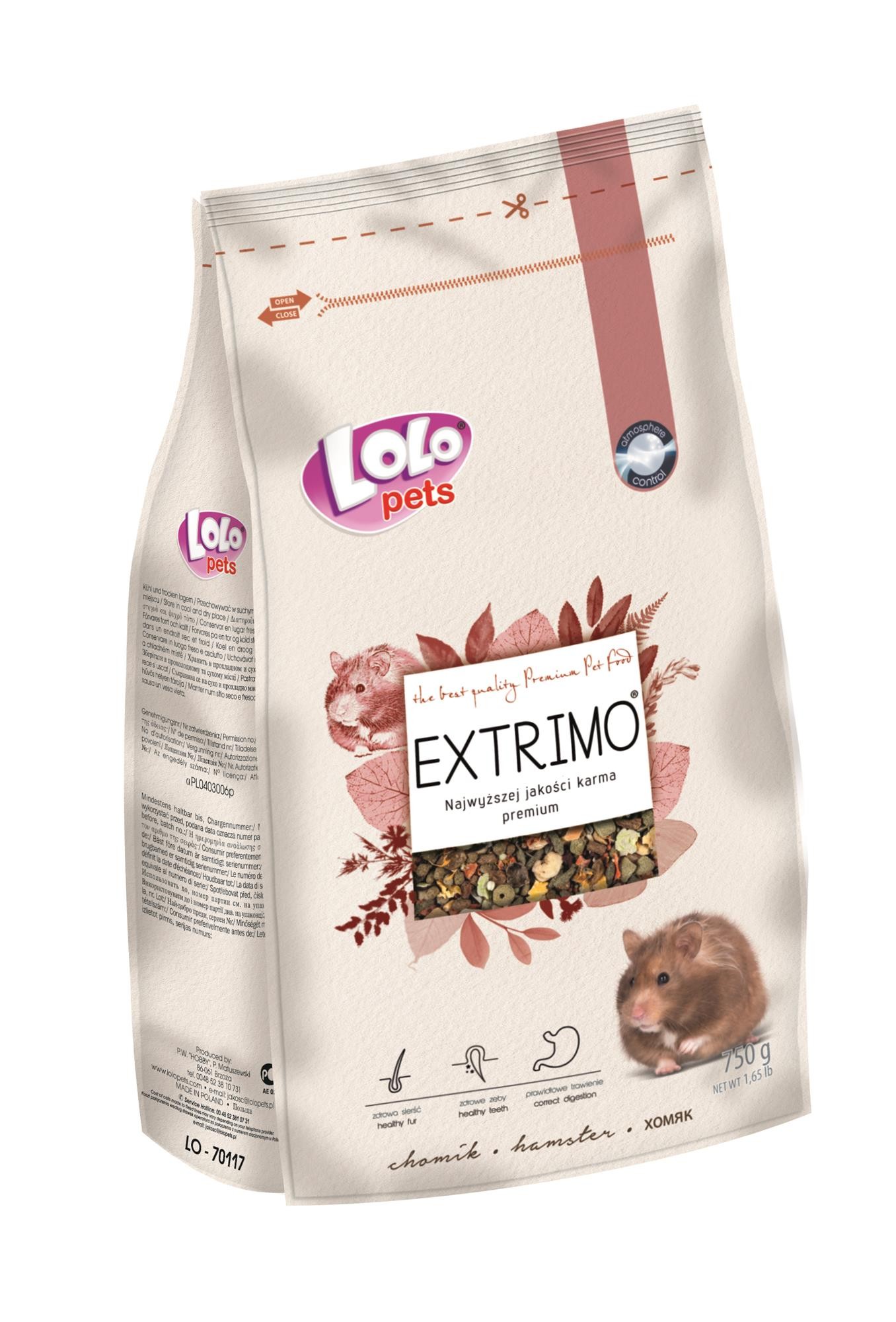 LoLo Pets Extrimo täissööt hamstritele 750g