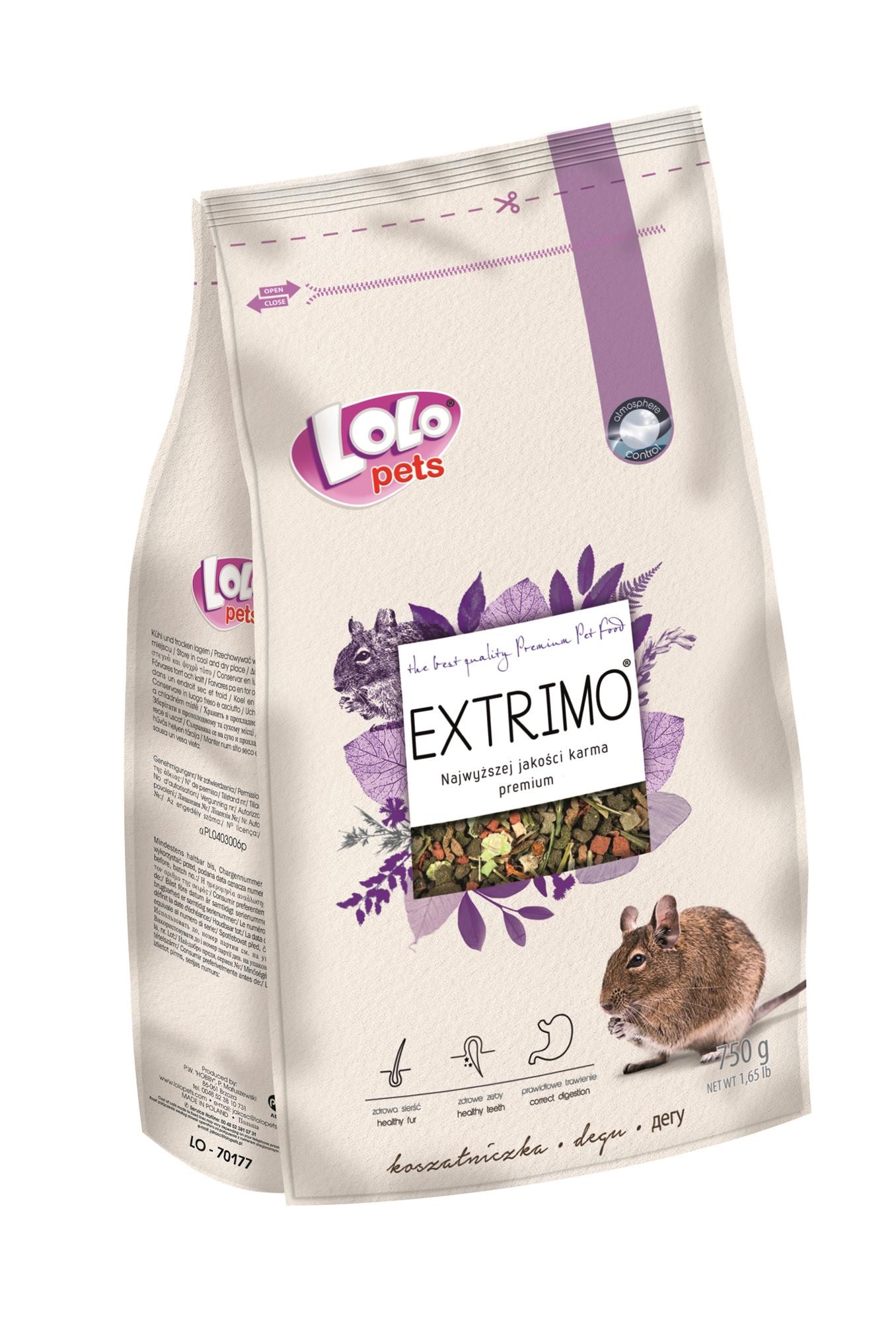 LoLo Pets Extrimo täissööt deegudele 750g